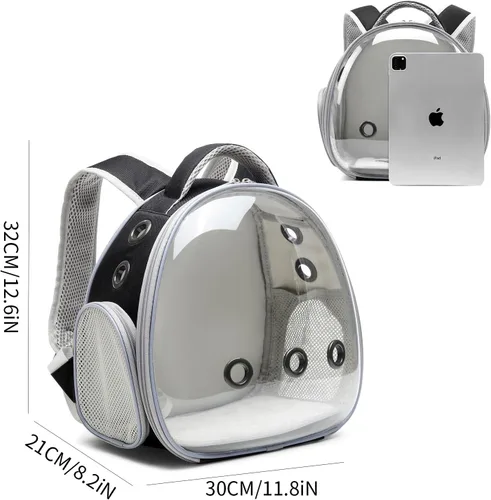 Vista 3 de Mochila Portátil de Viaje para Mascotas Transportín Bolsa para Hámster Conejillo de Indias Pájaro Perro Pequeño Gato Tortuga Transportín Jaula