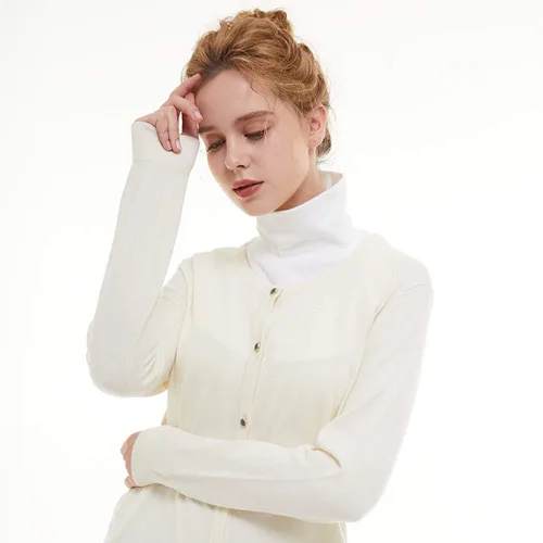 Vista 4 de ZESLMG Cuello de tortuga desmontable para mujer de Dickies, cuello alto simulado de medio algodón