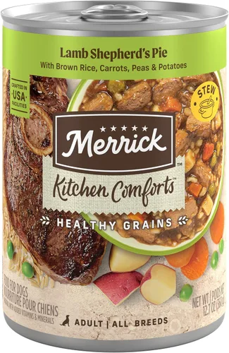 Vista 17 de Merrick - Kitchen Comforts - Comida húmeda para perros: salsa, trozos de carne de res, guisado de carne con arroz y arroz integral, con granos, (12)