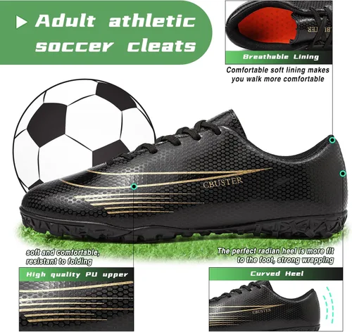 Vista 6 de CBUSTER Mens Soccer Cleats Women Soccer Shoes Football Cleats for Big Boy TF