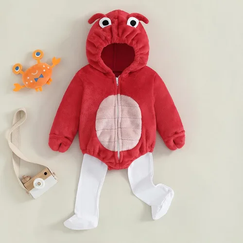Vista 3 de Mameluco con capucha para bebé recién nacido, disfraz de Halloween, diseño de flamenco, disfraz de cosplay