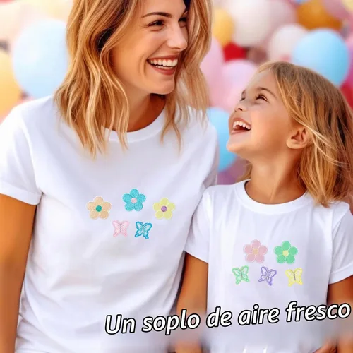 Vista 8 de NICEVINYL Parches para planchar con flores para la ropa: 100 piezas 100 parches pastel