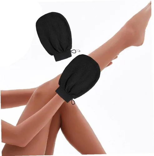 Vista 5 de Guantes exfoliantes, 1 unidad, guantes de baño de crin de caballo para hombres y mujeres, manopla para ducha, spa, masaje y removedor de células