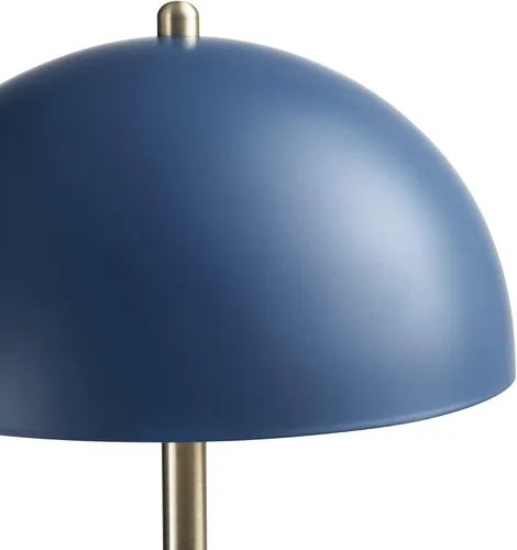 Vista 9 de GLOBE Electric 52942 - Lámpara de escritorio azul de 15 pulgadas con detalles de latón, interruptor basculante de encendido/apagado en línea, ideal