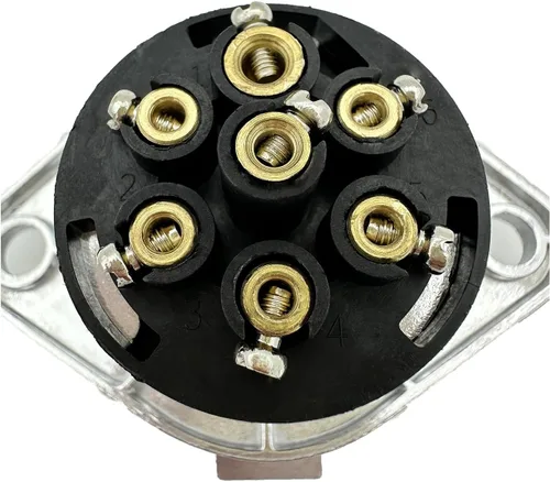 Vista 6 de Conector eléctrico de remolque redondo de 7 pines, enchufe de remolque de 7 pines, enchufe de semirremolque SAE J560, arnés de cableado de remolque