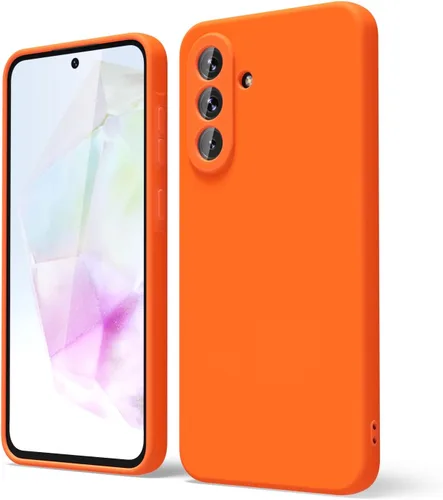 Vista 261 de oakxco Funda para teléfono Samsung Galaxy A12 con agarre de silicona líquida, linda delgada fina suave cubierta de gel de goma TPU lisa para mujeres