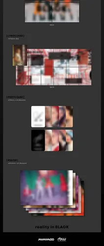 Vista 4 de Mamamoo 'Reality In Black' 2nd Album CD+80p Booklet+1p Lenticular Card+2p PhotoCard+12p Lyrics Card+Message PhotoCard SET+Tracking Kpop Sealed álbum