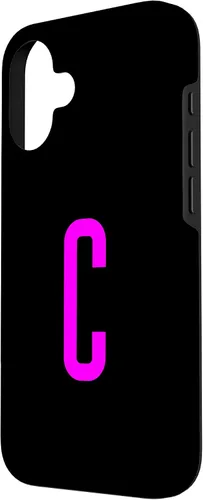 Vista 2 de iPhone 16 Letter C Magenta Favorite Initial Monogram Case