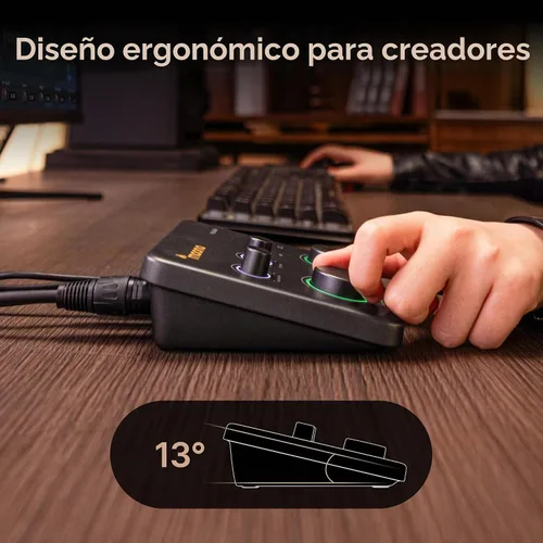 Vista 7 de MAONO P1 USB Audio Interface with 70dB Gain for PC, Phone, iPad & Guitar