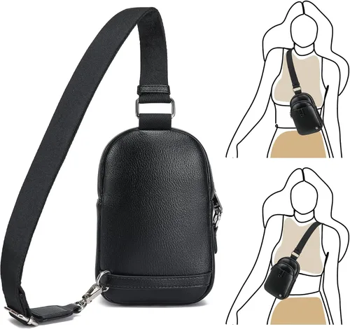 Vista 6 de INICAT Bolsos cruzados antirrobo para mujeres, bolsa pequeña de bandolera, artículos esenciales de viaje, riñoneras, carteras cruzadas, regalos