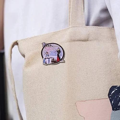 Vista 2 de ROKE MDZS Wei Wuxian, CQL LAN Wang Ji, pin esmaltado sin domo