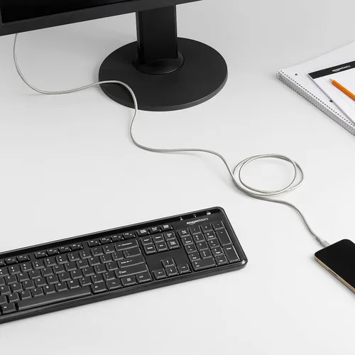 Vista 8 de Amazon Basics - Cable Lightning de nailon trenzado doble a USB, colección avanzada, cargador para iPhone certificado MFi