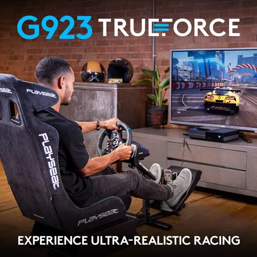 Vista 2 de Logitech G Rueda de carreras 923 y pedales para Xbox XS, Xbox One y PC con TRUEFORCE hasta 1000 Hz Force Feedback, pedal sensible, control