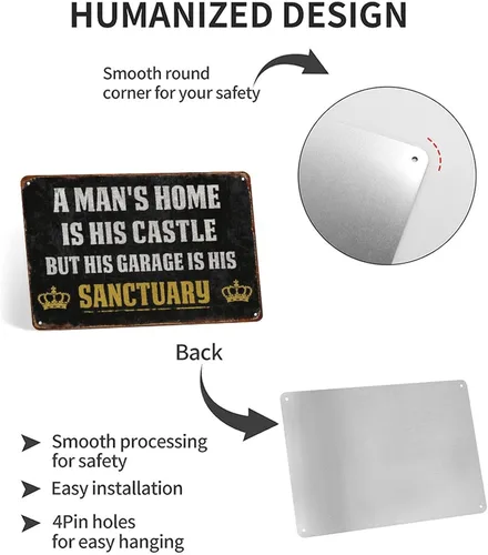 Vista 3 de Duct Tape It Can't Fix Stupid But It Can Muffle The Sound Retro Aluminum Metal Signs Wall Decoration 8X12 Inches for Kitchen Bar Room Bedroom