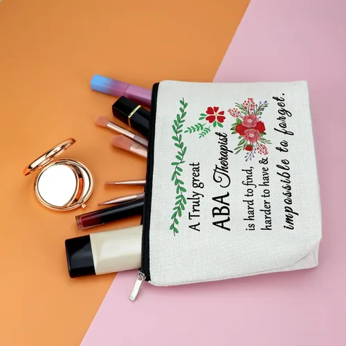 Vista 5 de ABA Therapeut, regalo de agradecimiento para terapeuta, bolsa de maquillaje, terapeuta de comportamiento, regalo de agradecimiento para mujeres