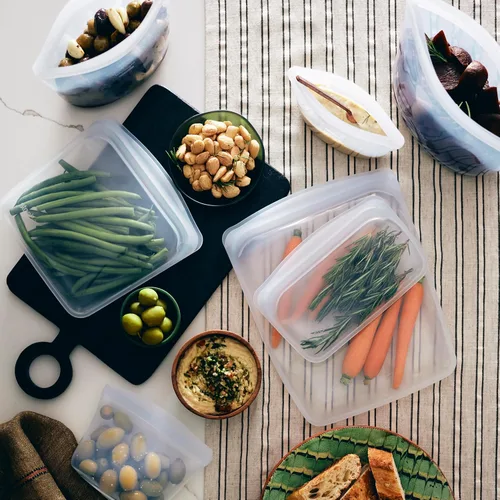 Vista 2 de Stasher Bolsas de silicona reutilizables para almacenamiento de alimentos