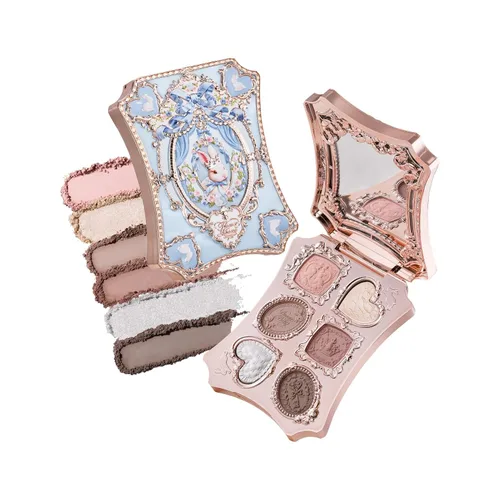 Vista 9 de Flower Knows Bunny Garden - Paleta de maquillaje de 6 colores, gris lavanda 02 Luna Serenata