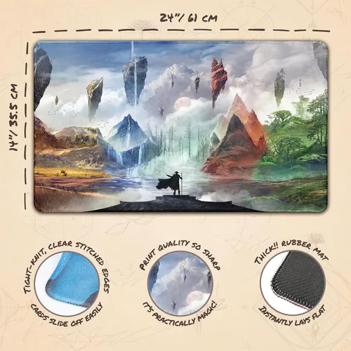 Vista 4 de Eternal Wanderer - Alfombra de juego MTG cosida 24x14