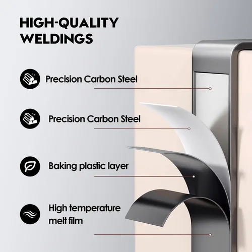 Vista 6 de Estante de almacenamiento ajustable para refrigerador o lavadora (17-31.5 pulgadas) - Estante organizador expandible, diseño de ranura protectora