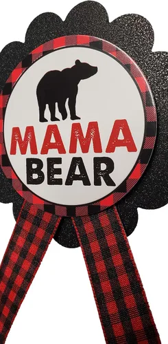 Vista 5 de Amy's Bubbling Boutique Inc - Pin de botón con diseño de mamá oso, Cartulina cinta de grogrén