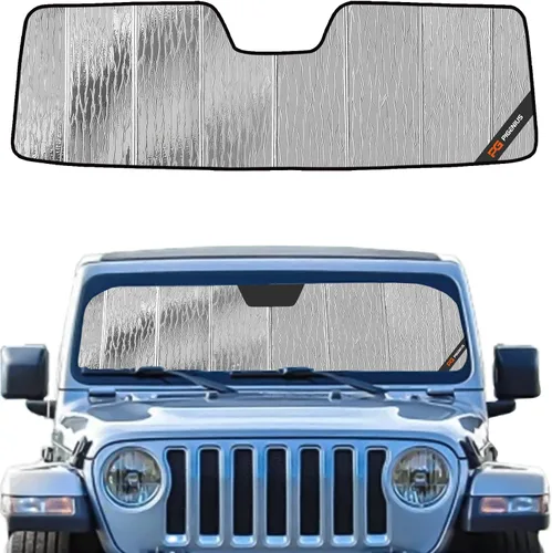 Vista 11 de Pigenius Parasol para Parabrisas para Jeep Wrangler 1997-2006 Sombrilla para Ventana Delantera - Salvaguarda