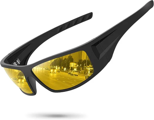 Vista 17 de Gafas de sol deportivas polarizadas para hombres y mujeres con marco irrompible para ciclismo, pesca, lentes envolventes, protección UV400