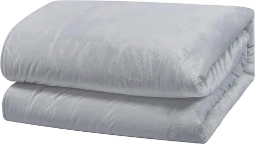 Vista 9 de Manta de compresión con peso Minky Heavy Blankets for Adults, Fleece Throw Blanket for Anxiety, Cozy Soft Washable Quilt for Couch and Bed