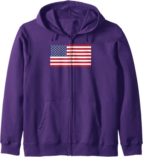 Vista 8 de United States USA American Flag USA Fans America Lovers Zip Hoodie