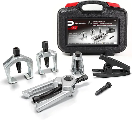 Vista 9 de Powerbuilt Juego de herramientas de servicio de bujes de brazo de control superior para Ford, GM y Chrysler, quitar e instalar bujes de coche, 648604