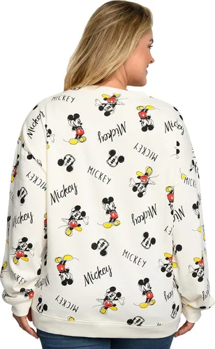Vista 2 de Disney Sudadera de forro polar ligera de Mickey Mouse para mujer, talla grande