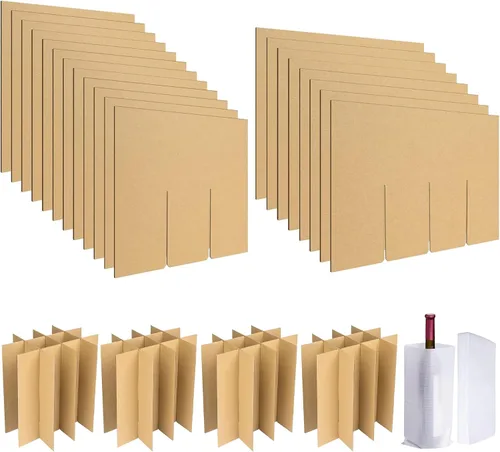 Vista 7 de codree 3 Kits de Embalaje de Vidrio - Divisores de Vidrio para Cajas de Mudanza - Cajas de Embalaje de Platos de Cristalería Divisores Corrugados
