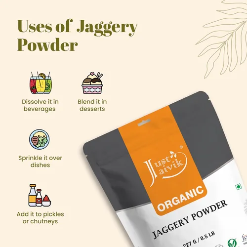Vista 5 de Just Jaivik Jaggery Orgánico Polvo 227gm