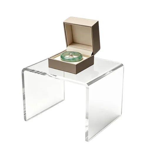 Vista 30 de FixtureDisplays® One Riser Combo - Cubo de 2 pulgadas de 3 caras con pedestal de plexiglás negro Lucite acrílico, accesorios para exhibición