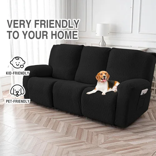 Vista 152 de Gennia Funda Impermeable para Silla Reclinable, Fundas Elásticas para Sofá Reclinable con Bolsillos, Fundas Lavables para Silla Reclinable Lazy Boy