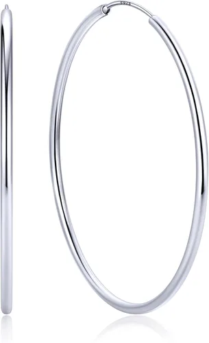 Vista 20 de ChicSilver Aretes de aro de plata de ley para mujer, aros de plata de ley 14k dorado