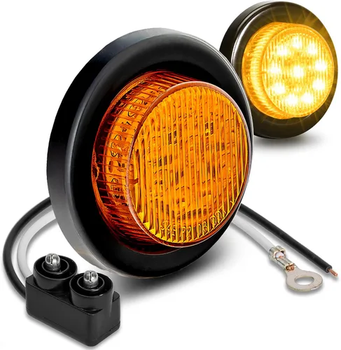 Vista 12 de TRUE MODS 2" - 10 luces LED redondas ámbar de 2 pulgadas y 12 V [reflector 2 en 1] [policarbonato] [DOT FMVSS 108] [SAE P2] [arandela y enchufes]