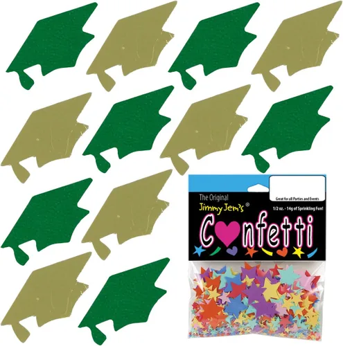 Vista 87 de Confetti Grad Cap Negro, Azul Marino Combo - 2 bolsas de media onza (1 oz)