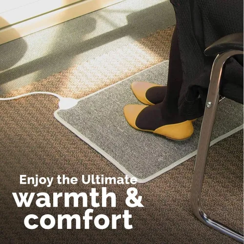 Vista 4 de Cozy Toes - Tapete calentador de pies alfombrado, almohadilla térmica de 70 vatios para debajo del escritorio y más, por Cozy Products