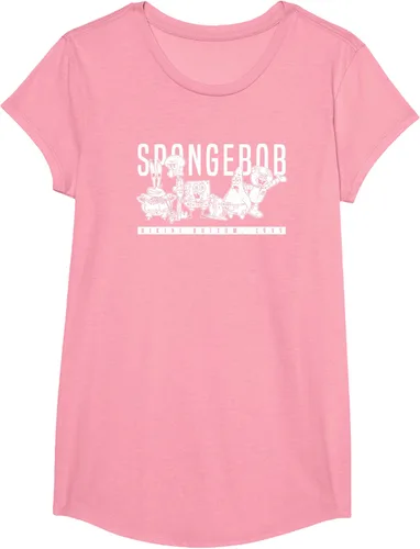 Vista 75 de Bob Esponja Vintage Group Simple Logo Camiseta, Negro