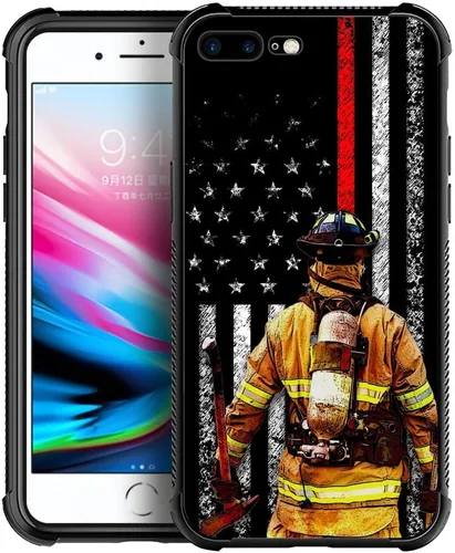 Vista 17 de DJSOK Funda compatible con iPhone 7/8/SE2, funda de ciervo de oro negro para iPhone 7, para niños y niñas, a prueba de golpes, resistente a