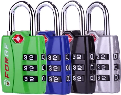 Vista 9 de Forge Cerraduras de equipaje aprobadas por la TSA - Negro 2 PK