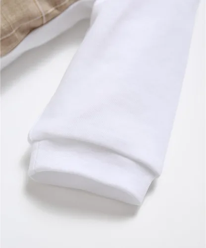 Vista 4 de Conjunto de chaleco para bebés y niños pequeños, camisa corta con corbatín y pantalones, trajes elegantes