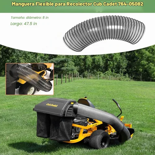 Vista 9 de 764-05082 Bagger Flex Hose para MTD CUB CADET cortacésped de montar 36" 42" 46" 50" 54" Kit de ensacadora doble rápida trasera 76405082