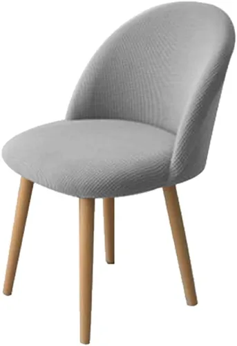 Vista 26 de XMNTG Juego de 4 fundas elásticas de jacquard gris para silla de comedor, con respaldo curvado, fundas para silla de acento modernas de mediados