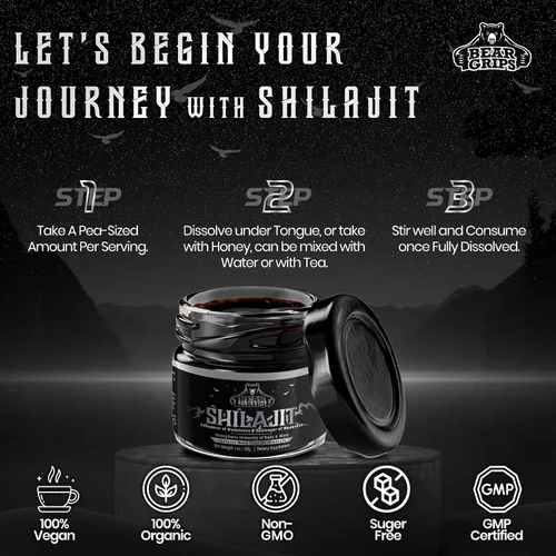 Vista 7 de Shilajit Pure Himalayan Organic - Pure Himalayan Shilajit Supplement - Original Shilajit for Men Pure Shilajit Resin