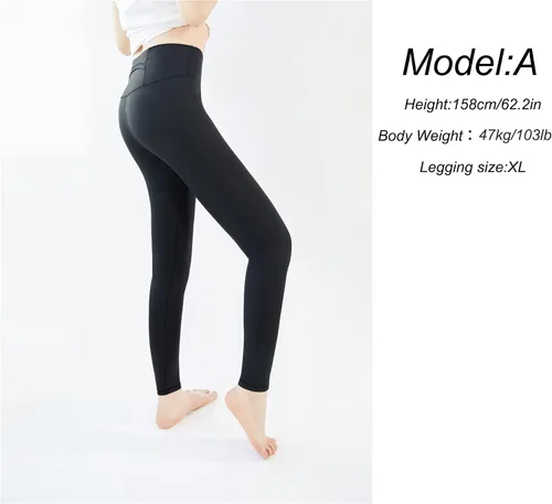 Vista 4 de Felix & Flora Leggings de yoga para niñas, cintura alta, pantalones activos para entrenamiento, baile, correr