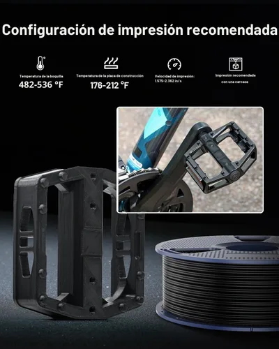 Vista 6 de SUNLU Filamento ABS 0.069 in, Negro, 2.2 lbs