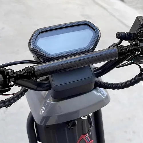 Vista 4 de Manillar de motocicleta de aleación de aluminio, barra cruzada de 22 mm ajustable, manillares de fuerza y balance, color negro