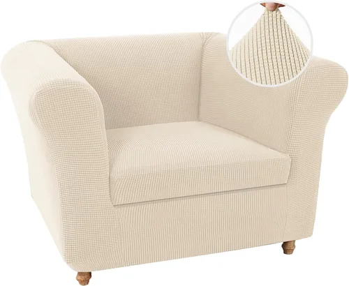 Vista 9 de UNBBRRL Funda de sofá Chesterfield de jacquard elástico, fundas de cojín gruesas para sofá, protector de muebles para sala de estar
