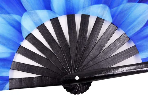Vista 6 de Rave Fans - Ventilador de mano plegable grande para baile de línea, grandes abanicos de aplausos plegables para baile, festival de música, fiesta